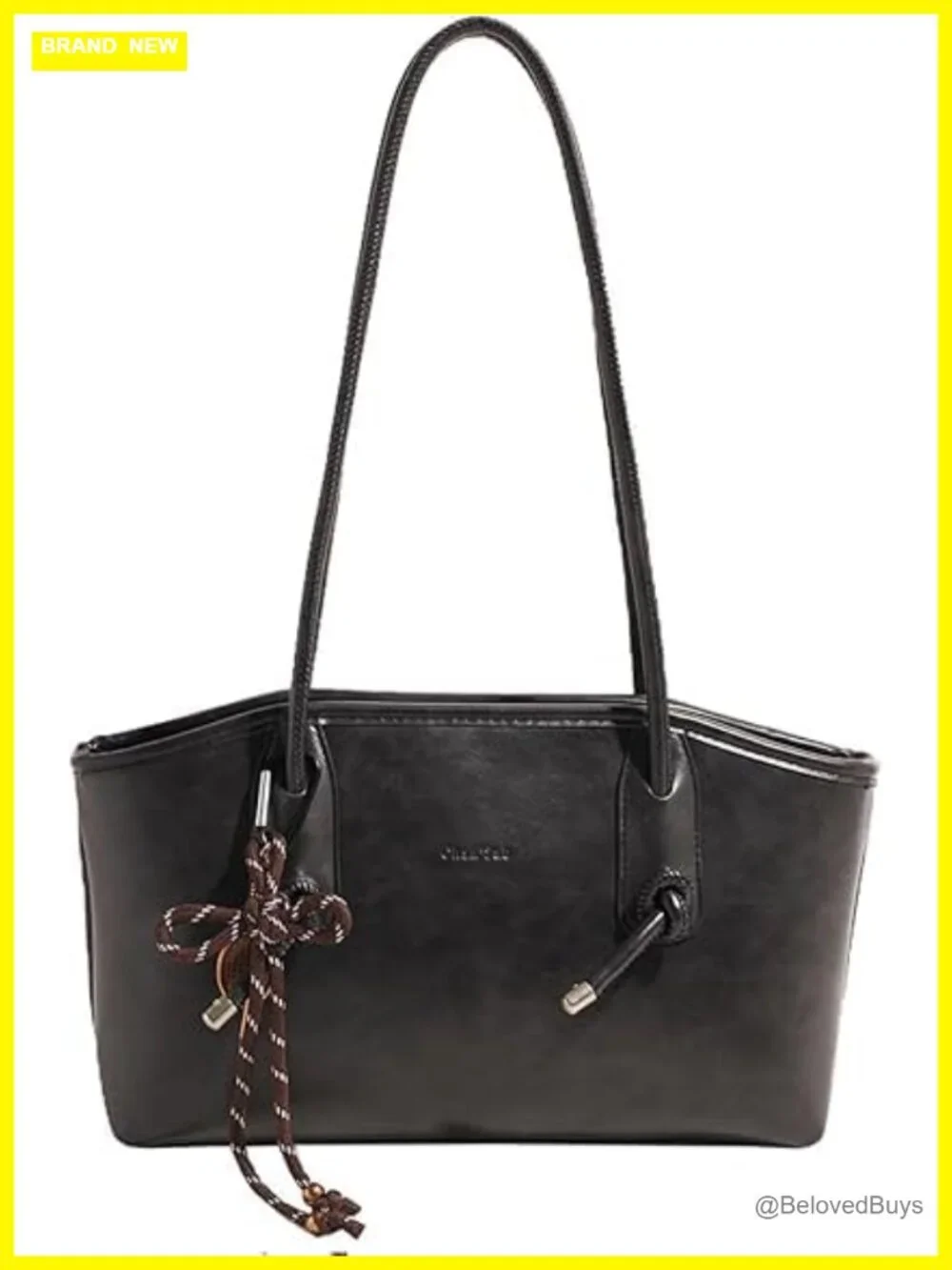 Vintage Faux Leather Hobo Shoulder Bag with Zipper Closure